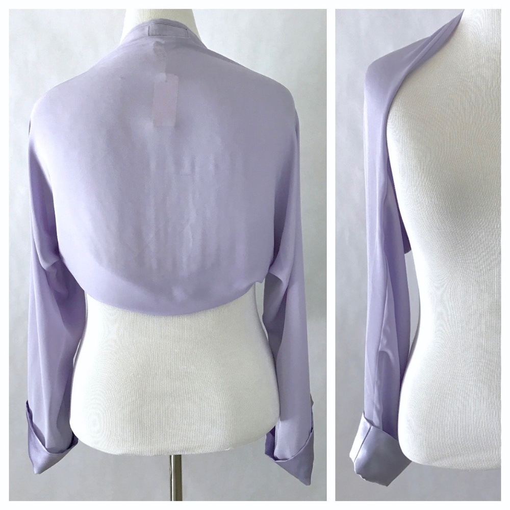 Silk Lavender and Tan Shrugs